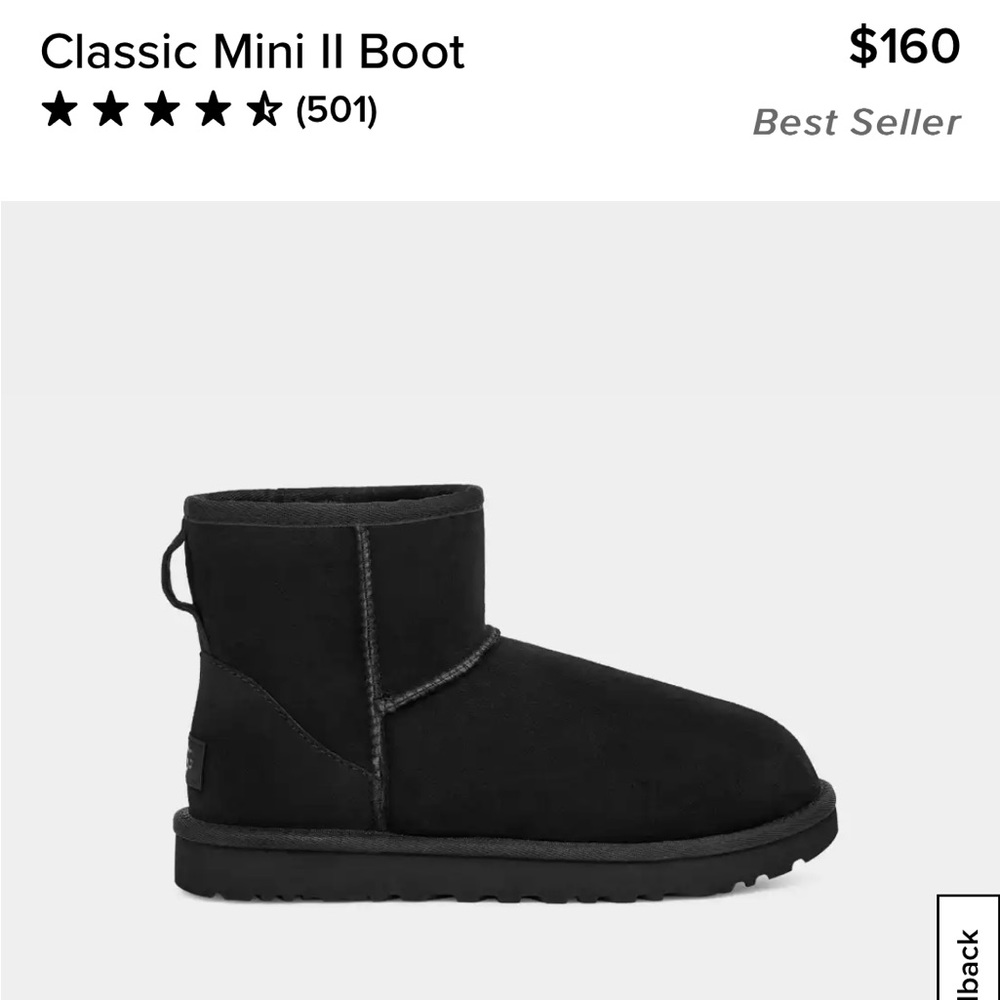 Women’s size 8 shirt black ugg boots